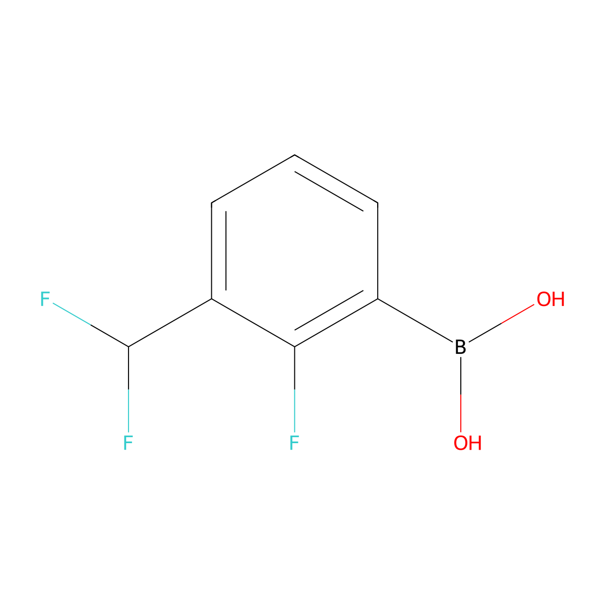 [3-(Difluoromethyl)-2-fluorophenyl]boronic acid molecular structure, CAS 1801916-41-5