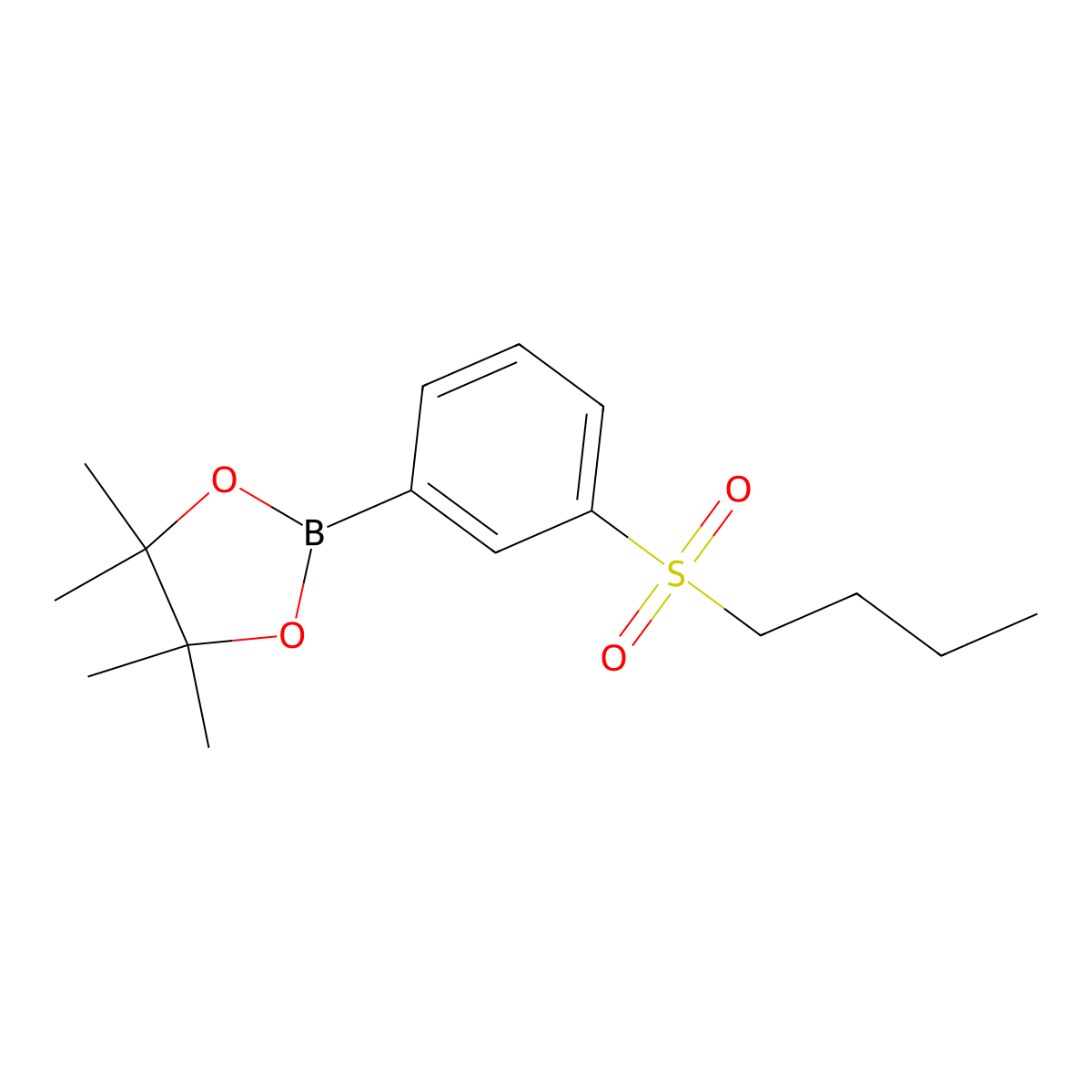 2-(3-(Butylsulfonyl)phenyl)-4,4,5,5-tetramethyl-1,3,2-dioxaborolane molecular structure, CAS 1801921-93-6