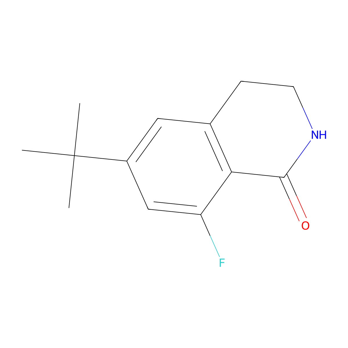 6-(Tert-butyl)-8-fluoro-3,4-dihydroisoquinolin-1(2H)-one molecular structure, CAS 1801923-63-6