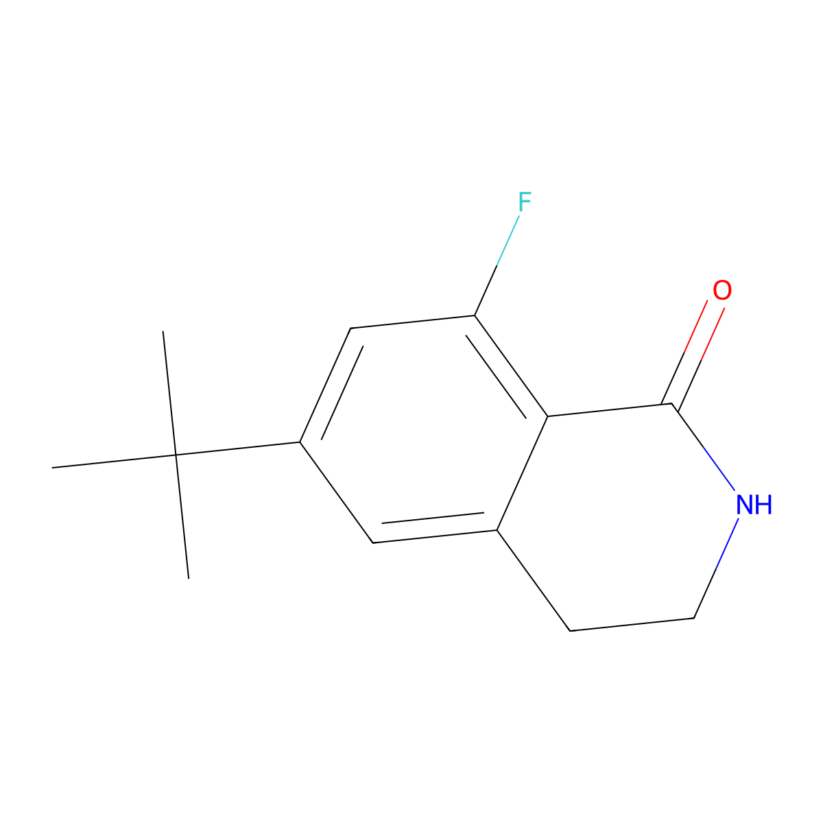 6-(Tert-butyl)-8-fluoro-3,4-dihydroisoquinolin-1(2H)-one molecular structure, CAS 1801923-63-6