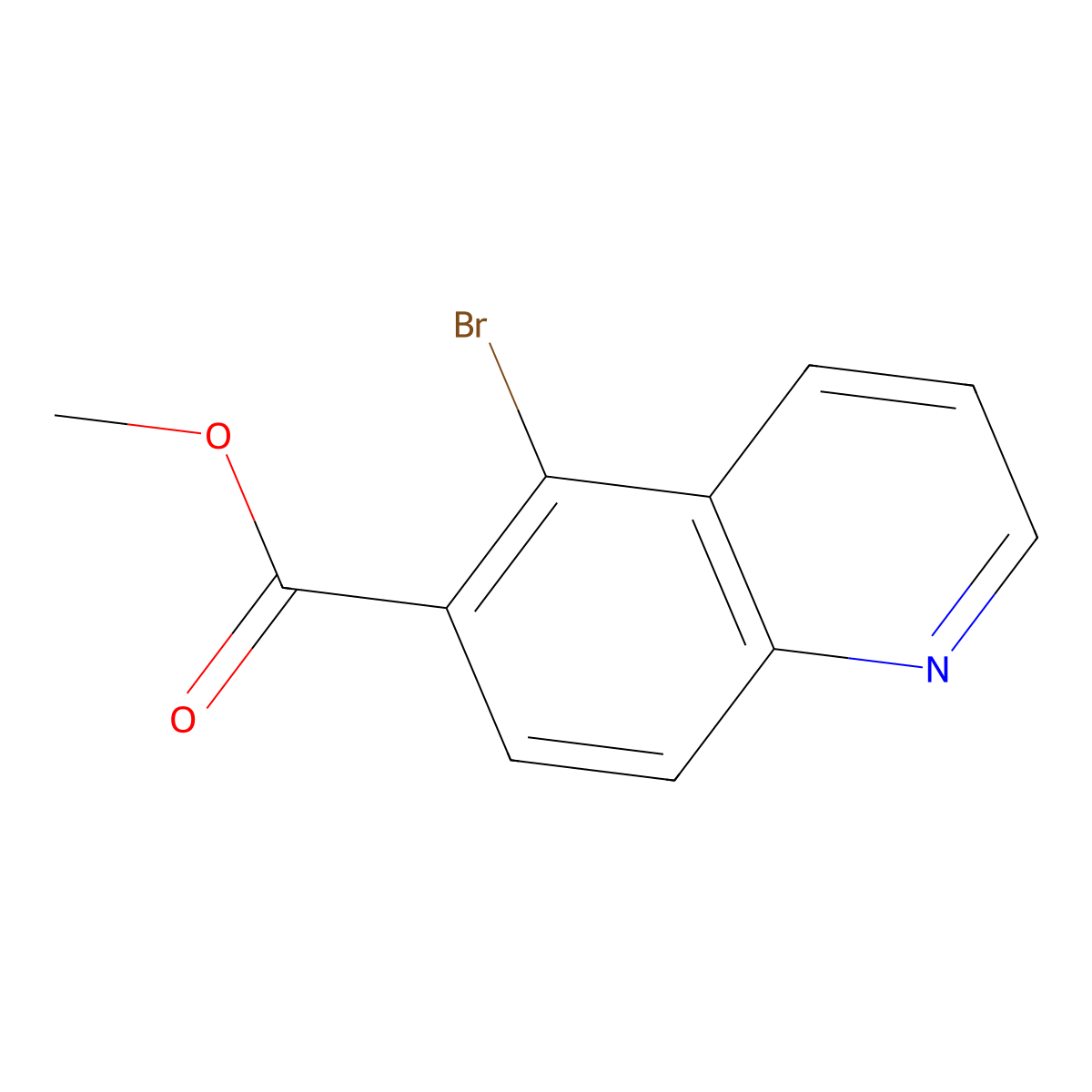 Methyl5-bromoquinoline-6-carboxylate molecular structure, CAS 1801937-95-0