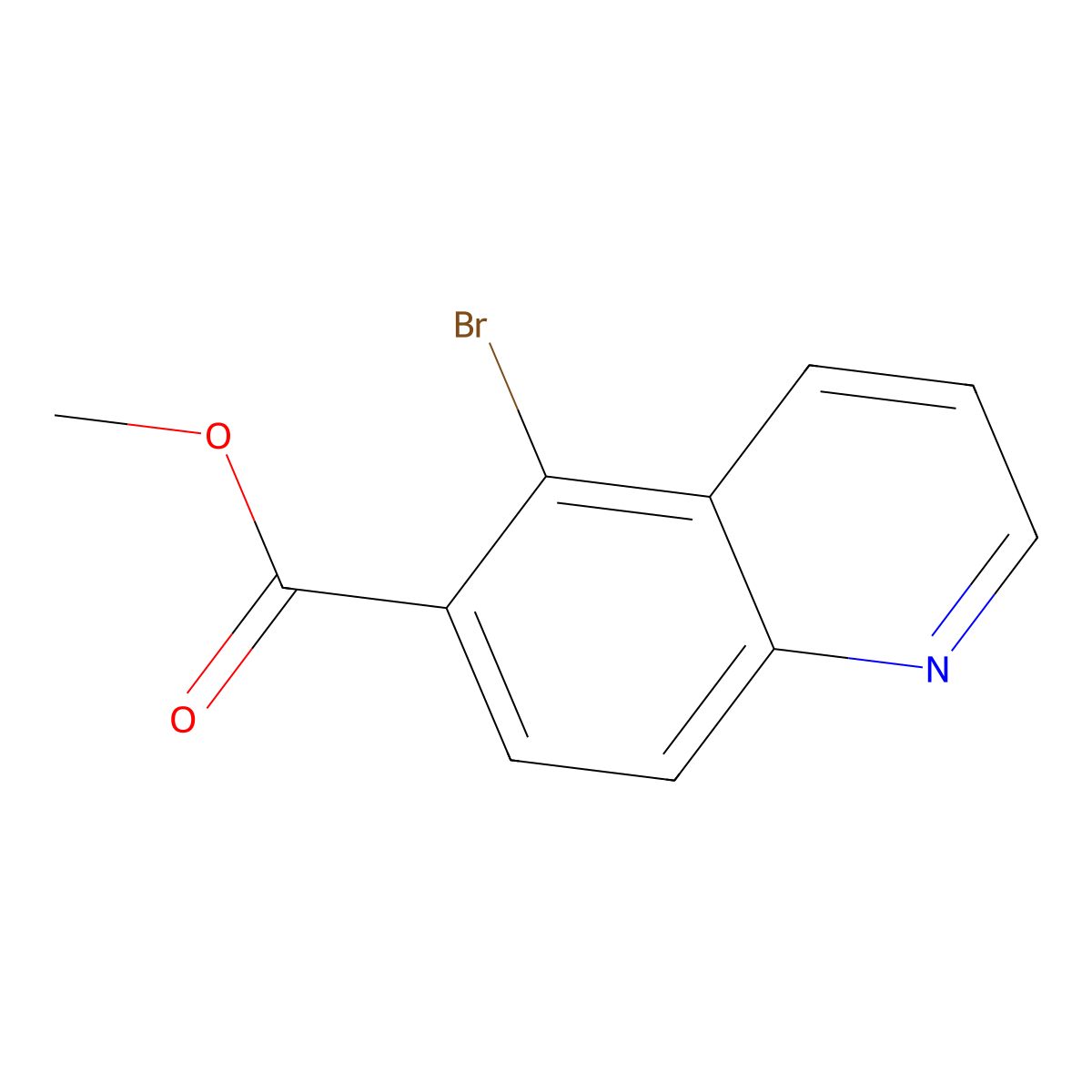 Methyl5-bromoquinoline-6-carboxylate molecular structure, CAS 1801937-95-0