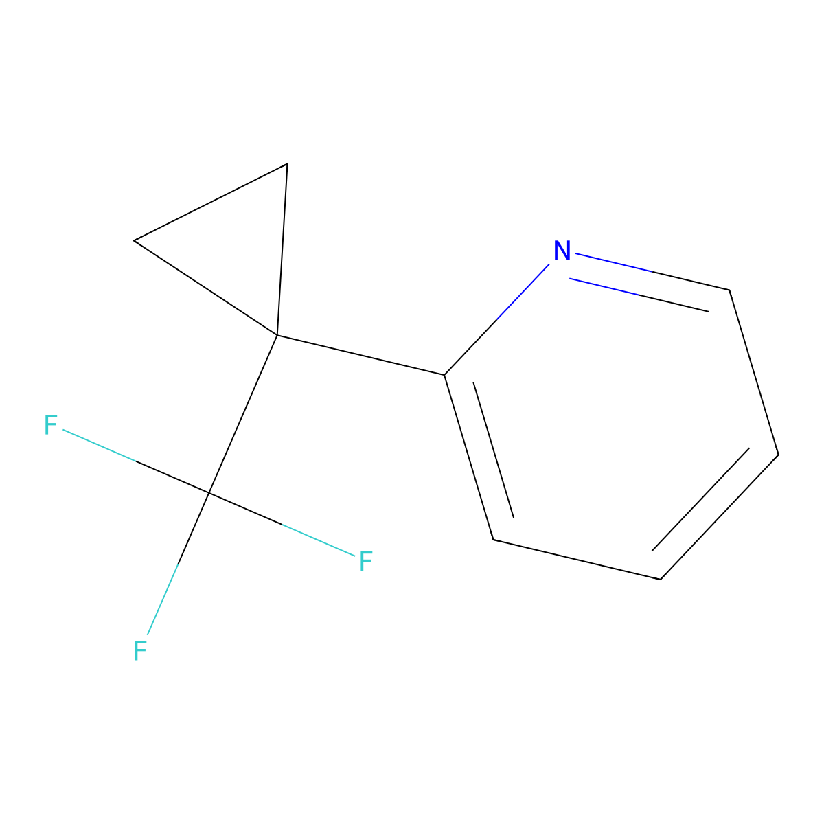 2-[1-(Trifluoromethyl)cyclopropyl]pyridine molecular structure, CAS 1801966-84-6