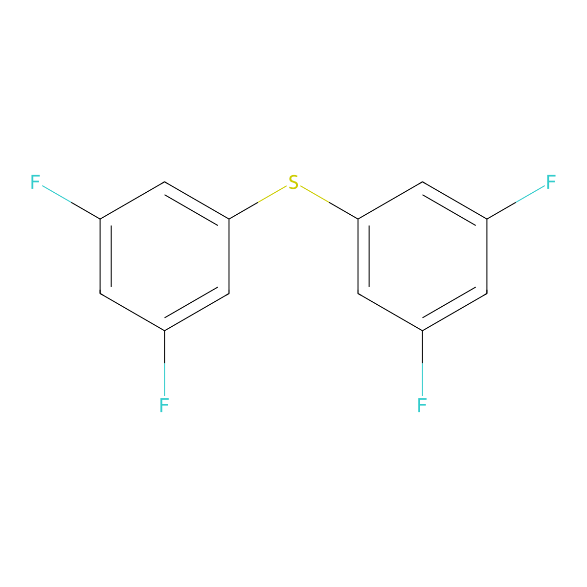 3,3',5,5'-Tetrafluorodiphenyl Sulfide molecular structure, CAS 1801970-32-0