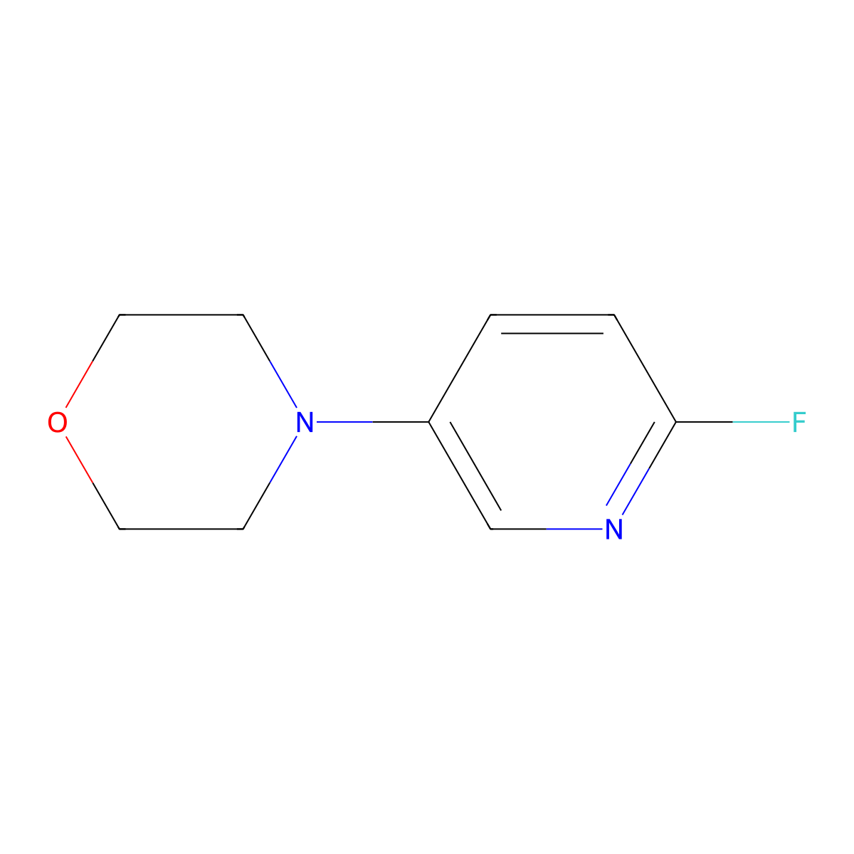 4-(6-Fluoropyridin-3-yl)morpholine molecular structure, CAS 1801986-12-8