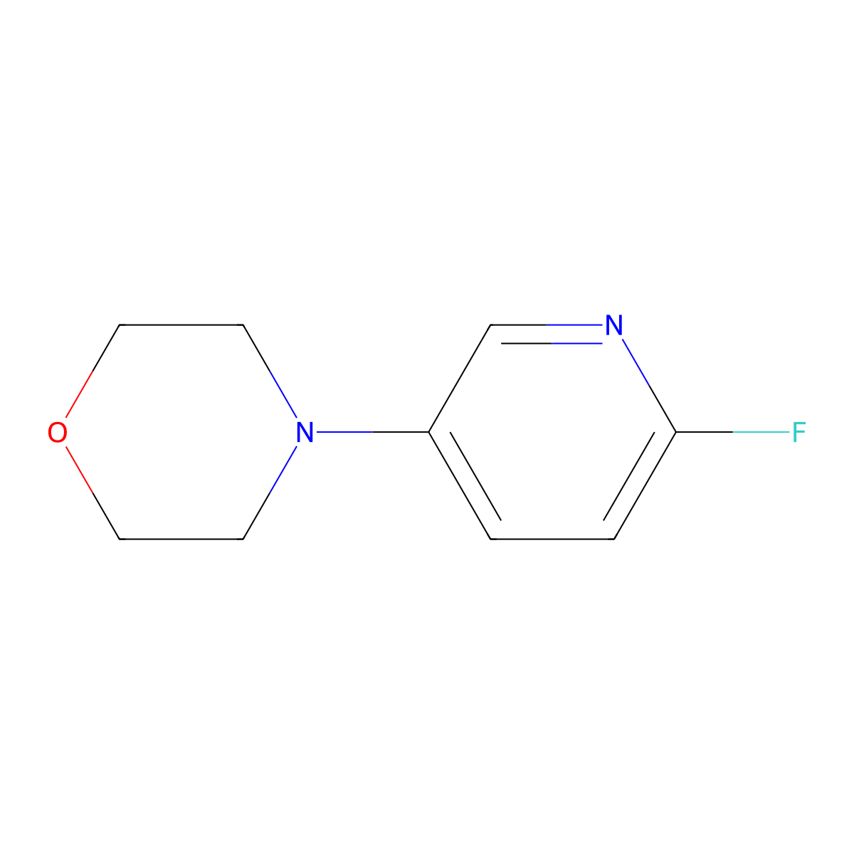 4-(6-Fluoropyridin-3-yl)morpholine molecular structure, CAS 1801986-12-8