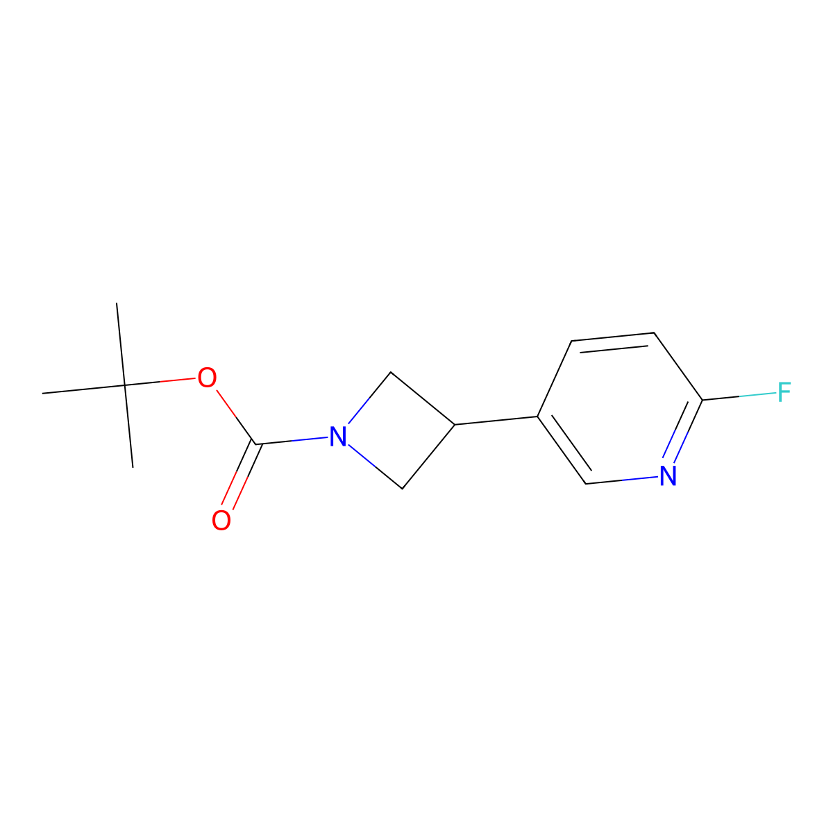 tert-Butyl 3-(6-fluoropyridin-3-yl)azetidine-1-carboxylate molecular structure, CAS 1801986-14-0