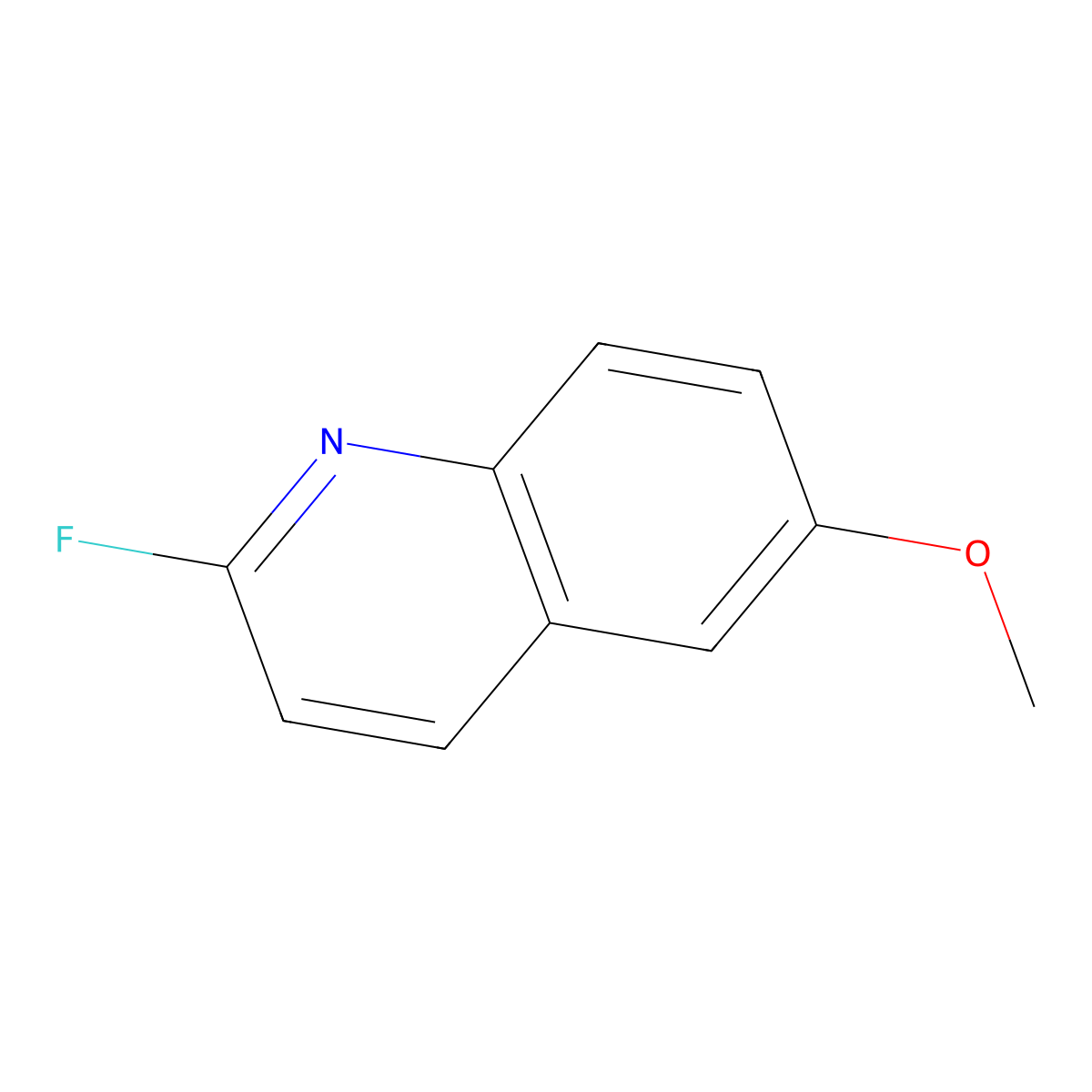 2-Fluoro-6-methoxyquinoline molecular structure, CAS 1801986-19-5