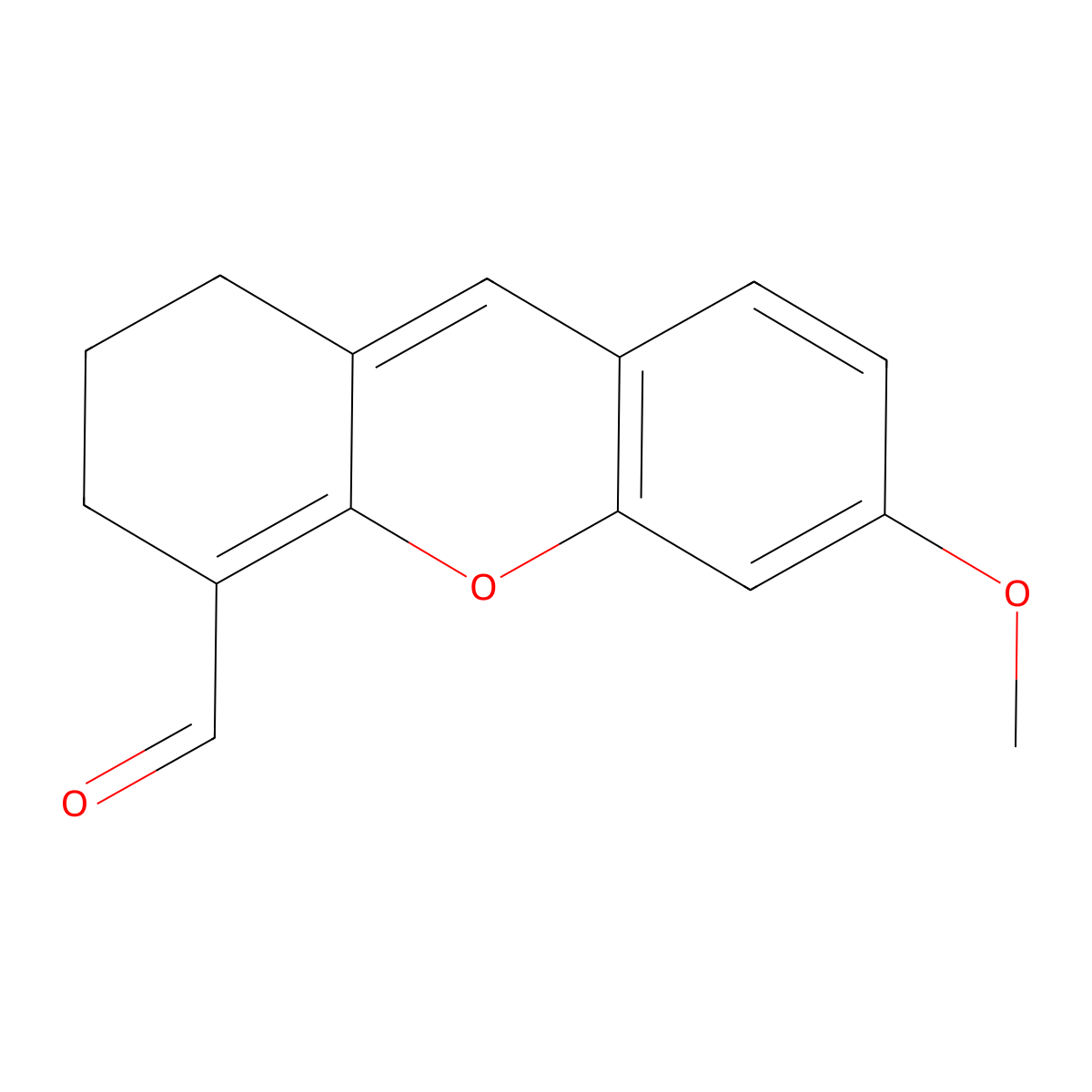 6-Methoxy-2,3-dihydro-1H-xanthene-4-carbaldehyde molecular structure, CAS 1801989-93-4