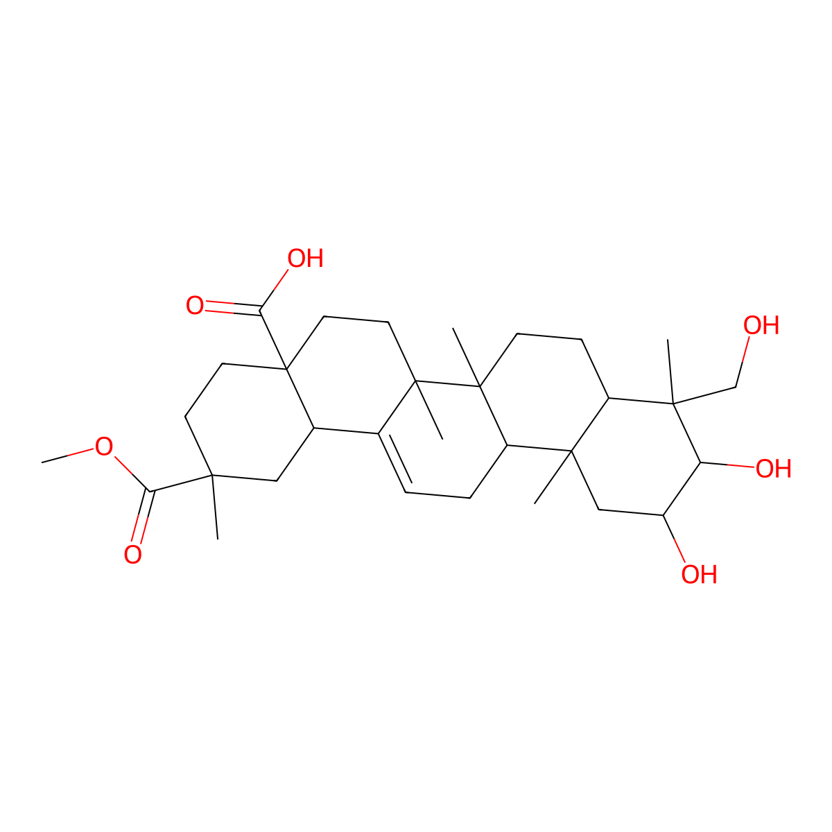 Phytolaccagenin molecular structure, CAS 1802-12-6