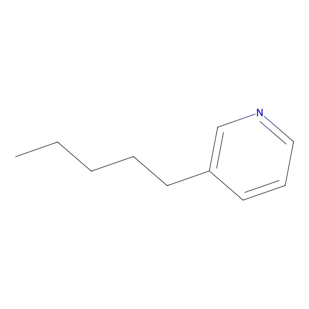 3-Pentylpyridine molecular structure, CAS 1802-20-6