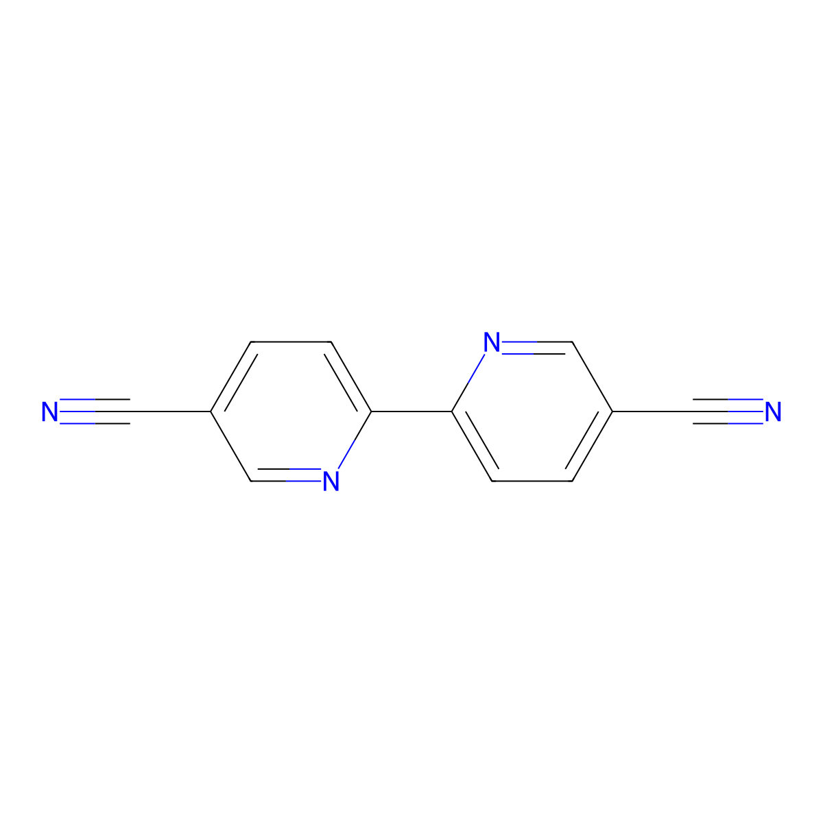 2,2'-Bipyridine-5,5'-dicarbonitrile molecular structure, CAS 1802-29-5
