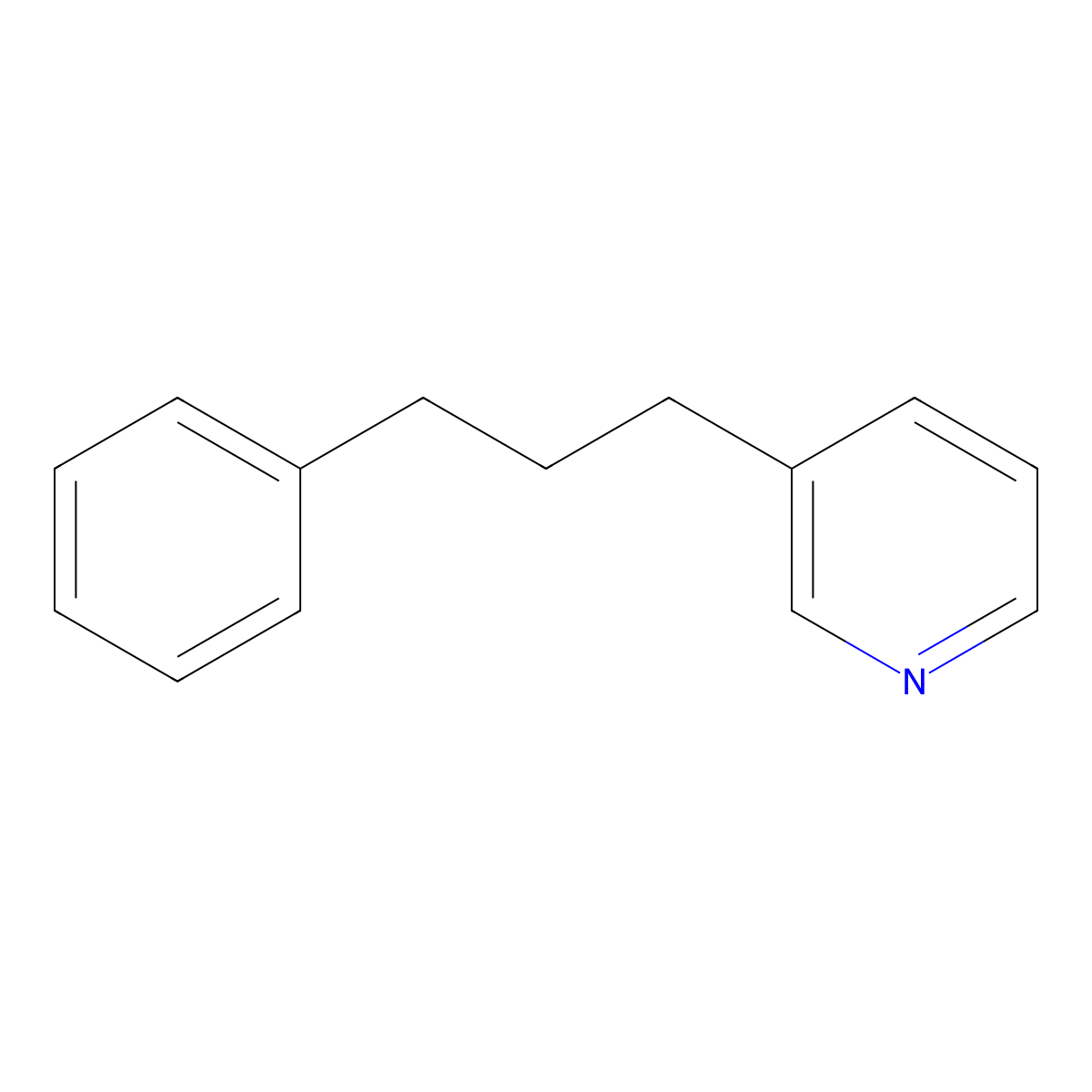 3-(3-Phenylpropyl)pyridine molecular structure, CAS 1802-34-2