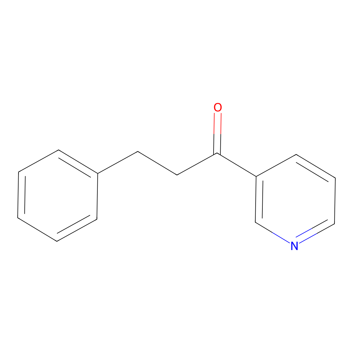 3-Phenyl-1-(3-pyridinyl)-1-propanone molecular structure, CAS 1802-36-4