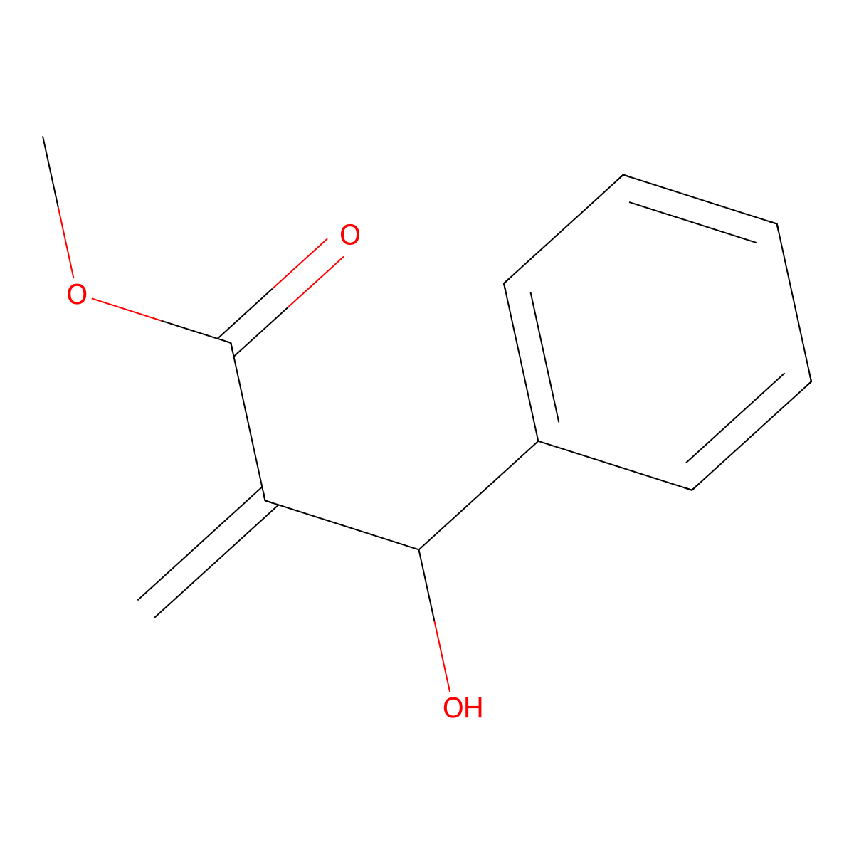 Methyl 3-Hydroxy-2-methylene-3-phenylpropionate molecular structure, CAS 18020-59-2