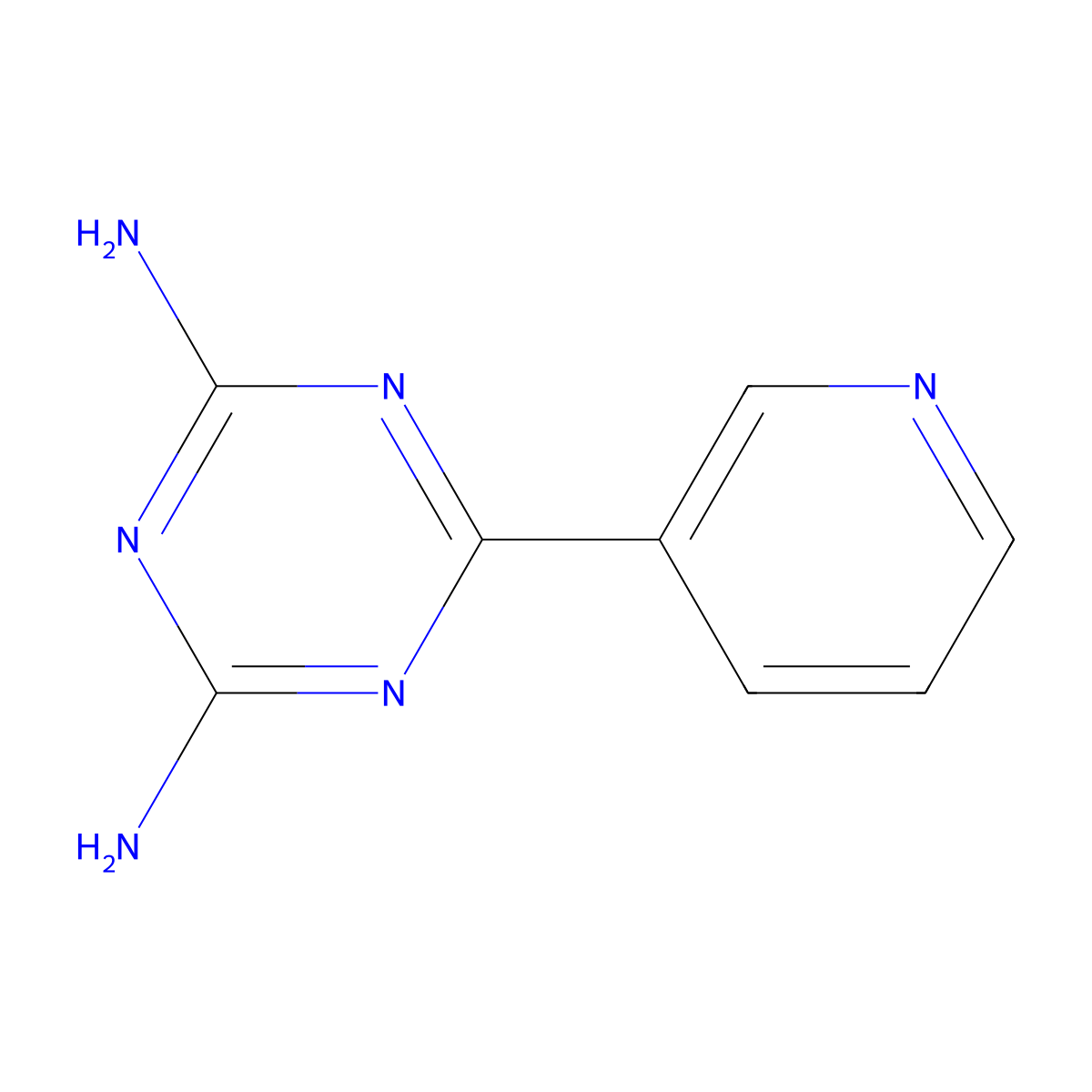 Nicotinoguanamine molecular structure, CAS 18020-61-6