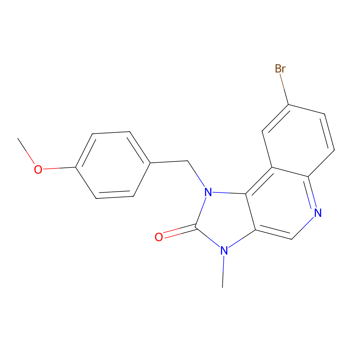 8-Bromo-1-(4-methoxybenzyl)-3-methyl-1H-imidazo[4,5-c]quinolin-2(3H)-one molecular structure, CAS 1802005-98-6