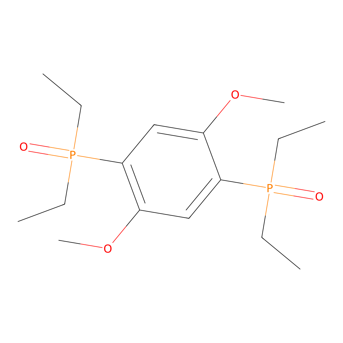 (2,5-Dimethoxy-1,4-phenylene)bis(diethylphosphine oxide) molecular structure, CAS 1802015-49-1