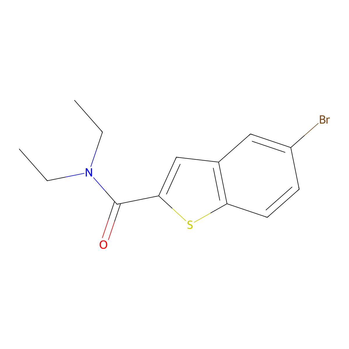 5-Bromo-N,N-diethylbenzo[b]thiophene-2-carboxamide molecular structure, CAS 1802018-91-2