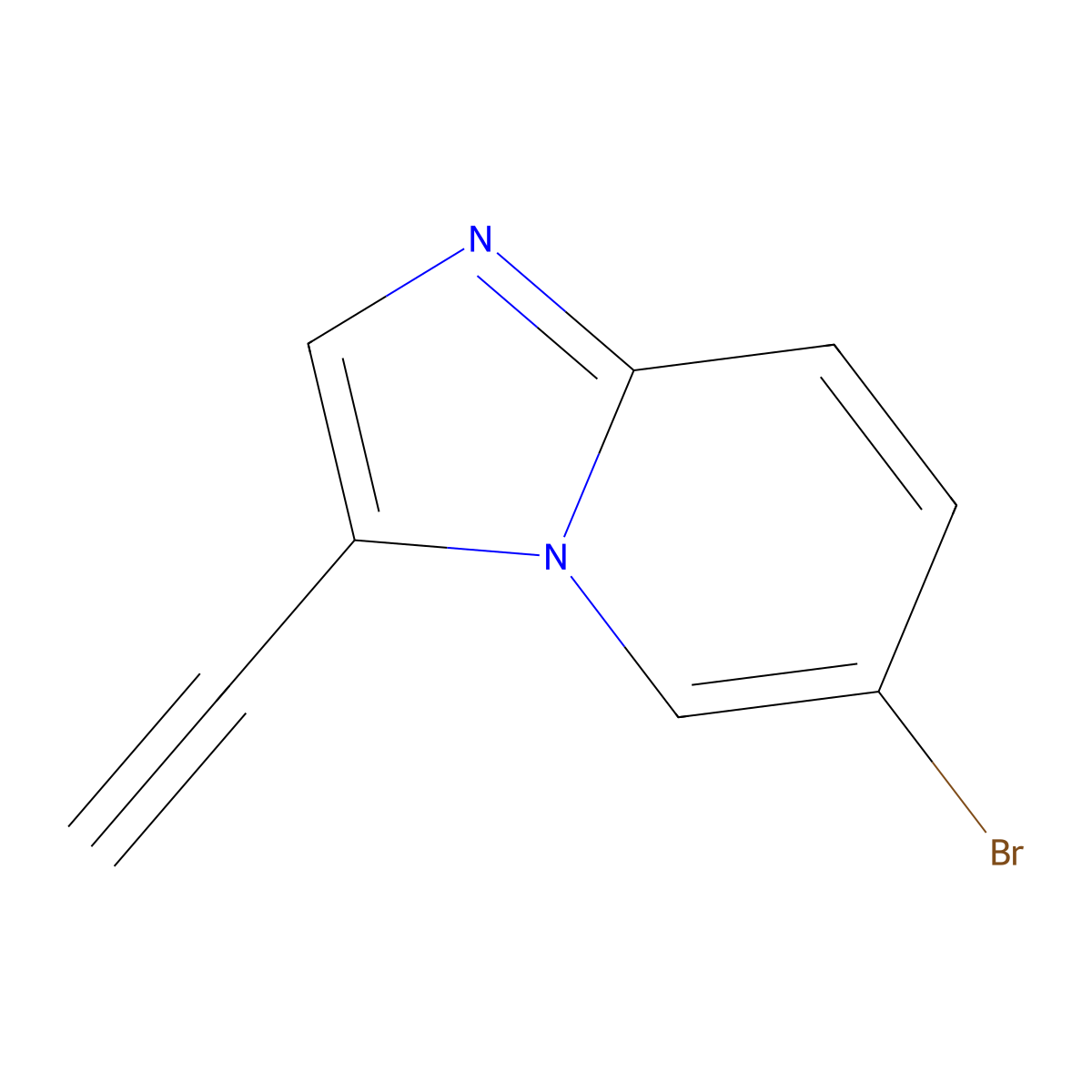 6-Bromo-3-ethynylimidazo[1,2-a]pyridine molecular structure, CAS 1802019-35-7