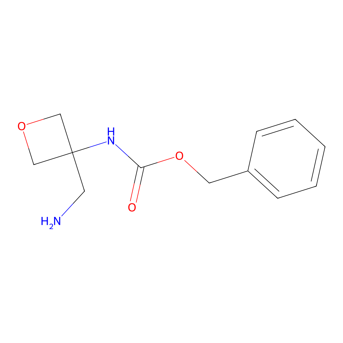 benzyl N-[3-(aminomethyl)oxetan-3-yl]carbamate molecular structure, CAS 1802048-94-7