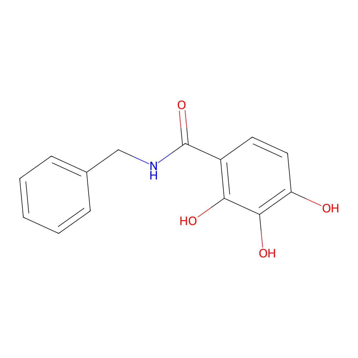 N-benzyl-2,3,4-trihydroxybenzamide molecular structure, CAS 180206-17-1
