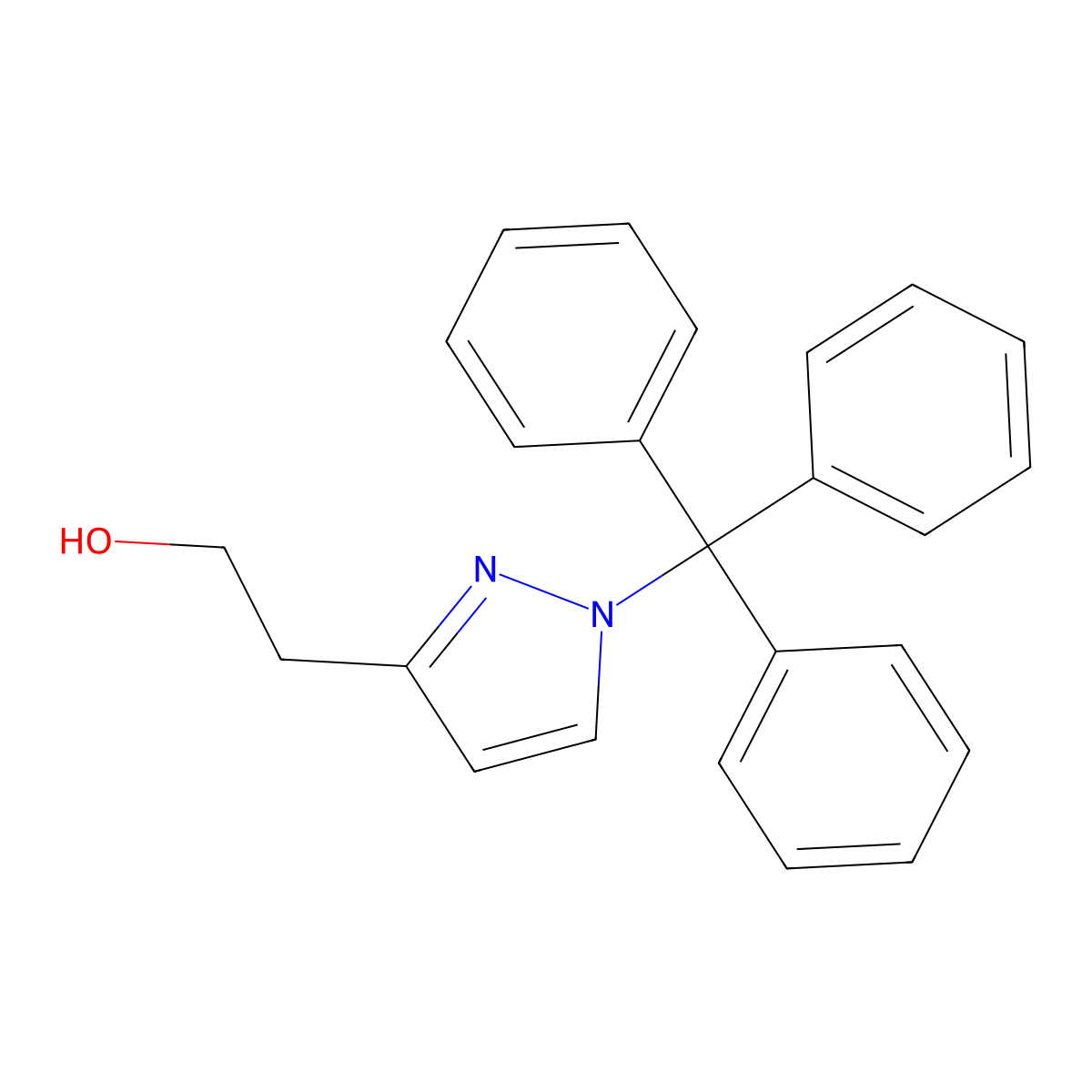 2-(1-Trityl-1H-pyrazol-3-yl)-ethanol molecular structure, CAS 180207-32-3