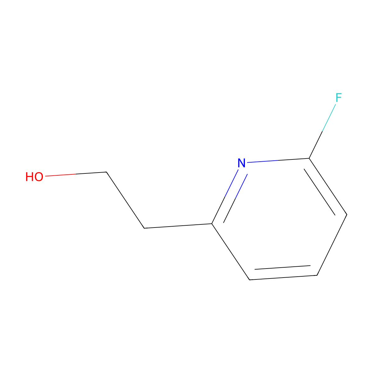 2-(6-Fluoropyridin-2-YL)ethan-1-OL molecular structure, CAS 180207-36-7
