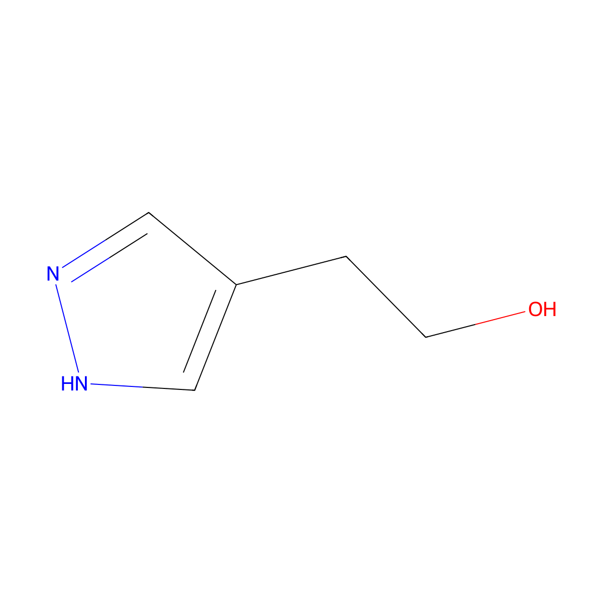 2-(1H-Pyrazol-4-yl)ethanol molecular structure, CAS 180207-57-2