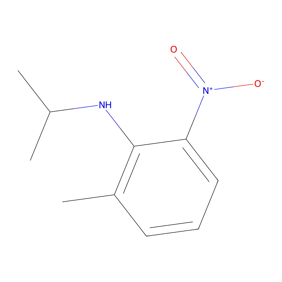 N-Isopropyl-2-methyl-6-nitroaniline molecular structure, CAS 180207-82-3
