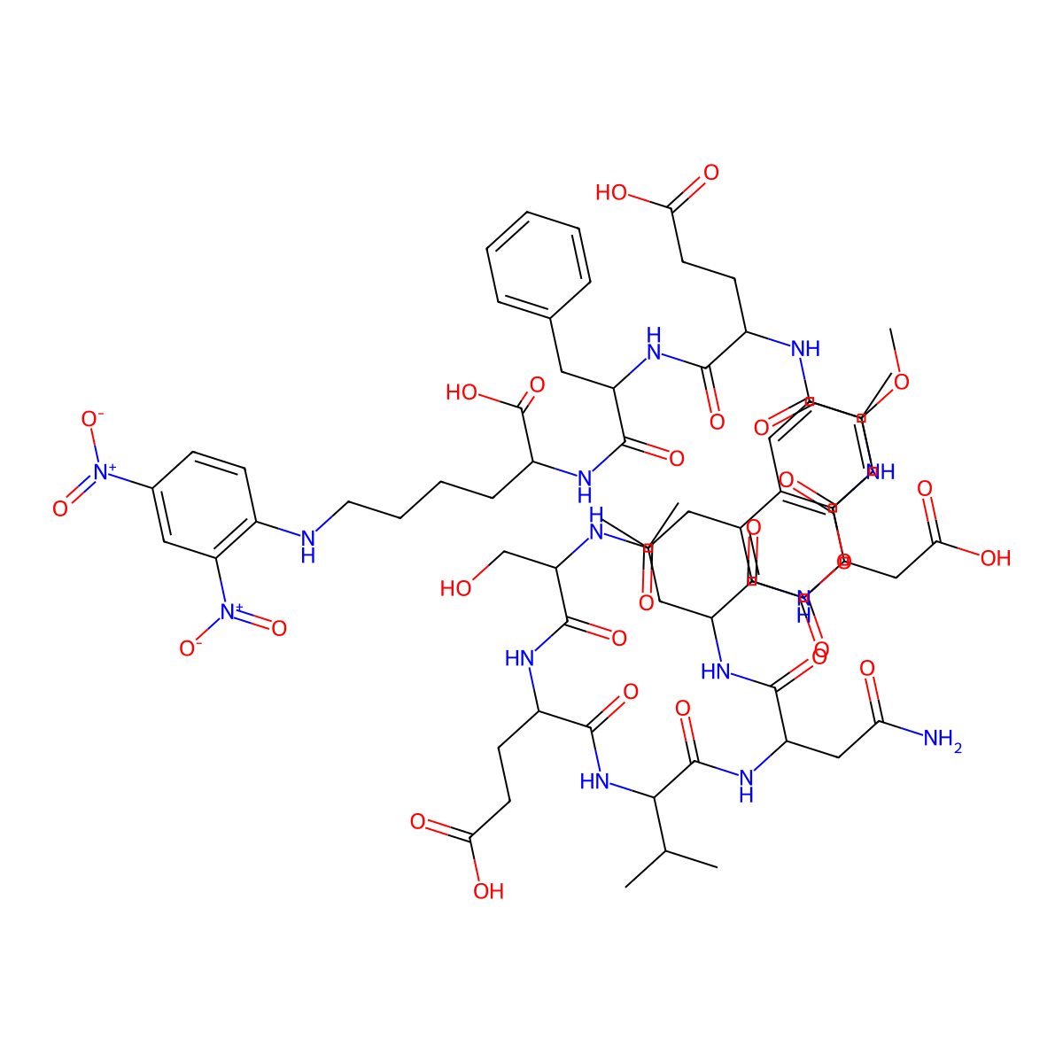 Mca-(Asn670,Leu671)-Amyloid beta/A4 Protein Precursor770 (667-675)-Lys(Dnp) ammonium acetate salt molecular structure, CAS 1802078-31-4