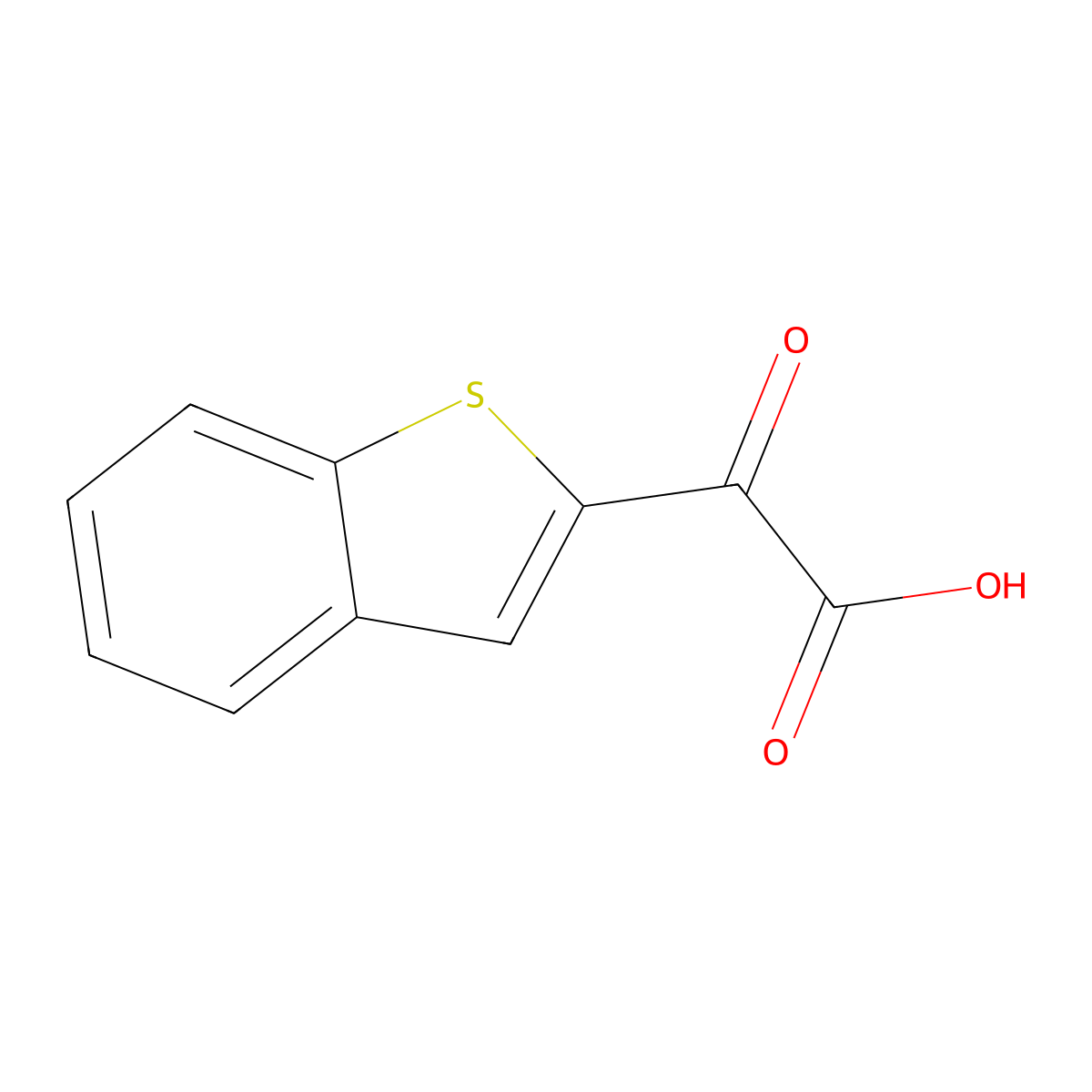 2-(1-Benzothiophen-2-yl)-2-oxoacetic acid molecular structure, CAS 18021-47-1