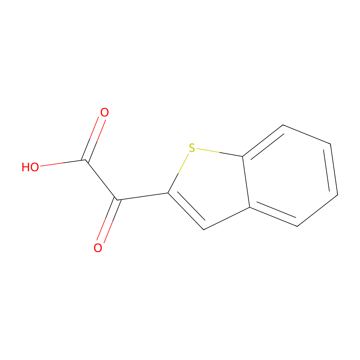 2-(1-Benzothiophen-2-yl)-2-oxoacetic acid molecular structure, CAS 18021-47-1