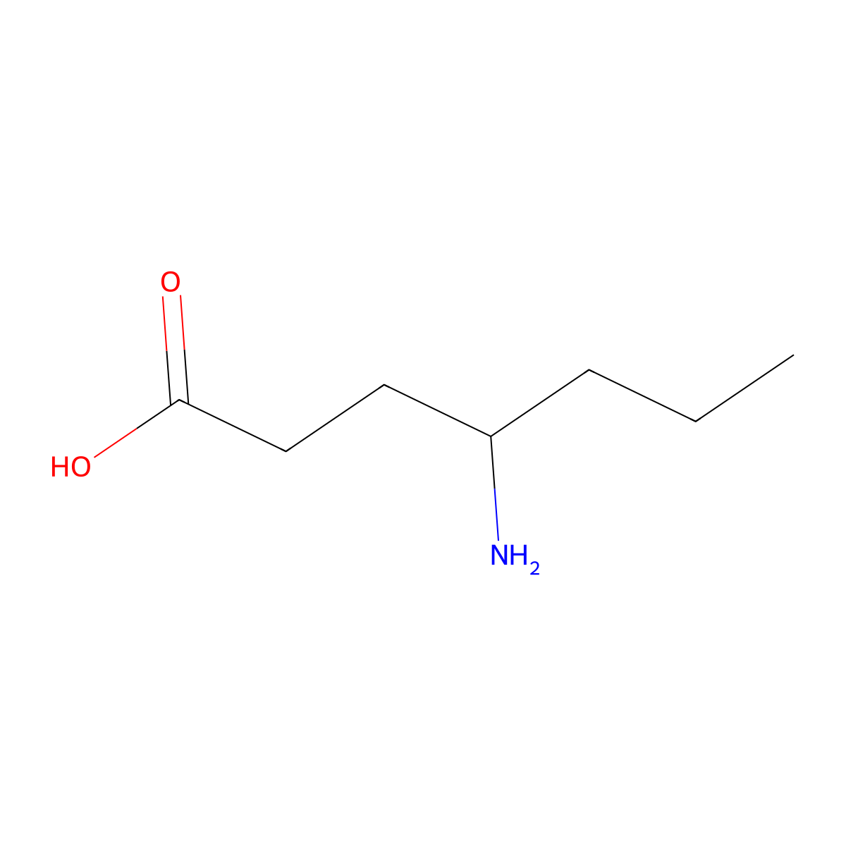 4-Aminoheptanoic acid molecular structure, CAS 18021-50-6