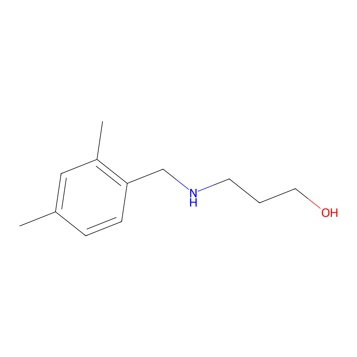 3-{[(2,4-Dimethylphenyl)methyl]amino}propan-1-ol molecular structure, CAS 180211-01-2