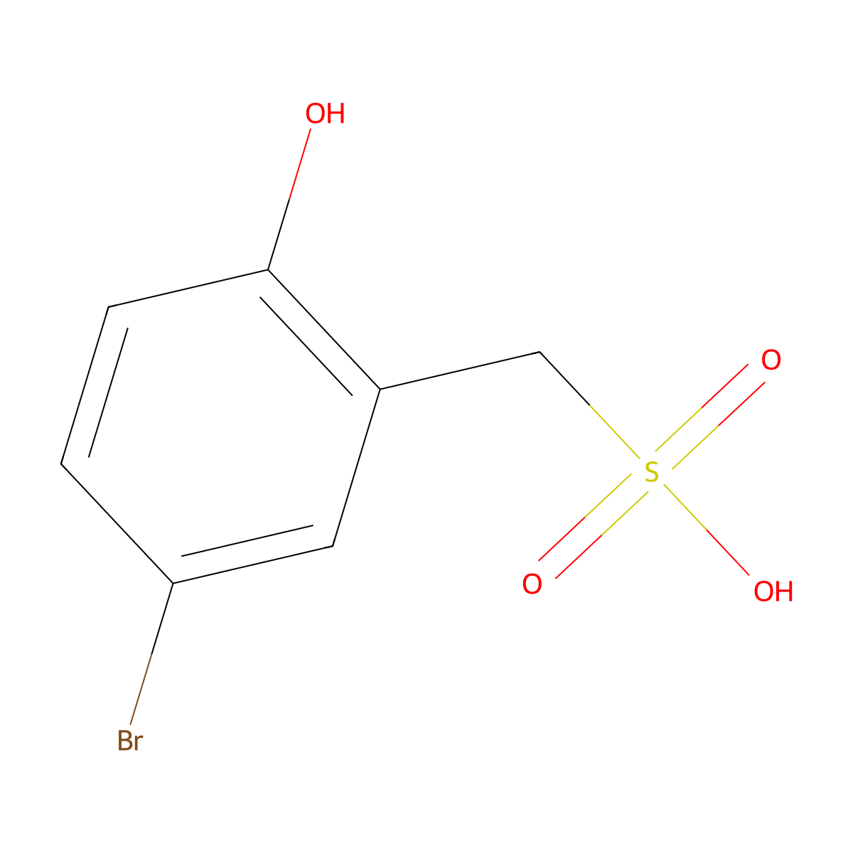 (5-Bromo-2-hydroxyphenyl)methanesulfonic acid molecular structure, CAS 1802143-93-6