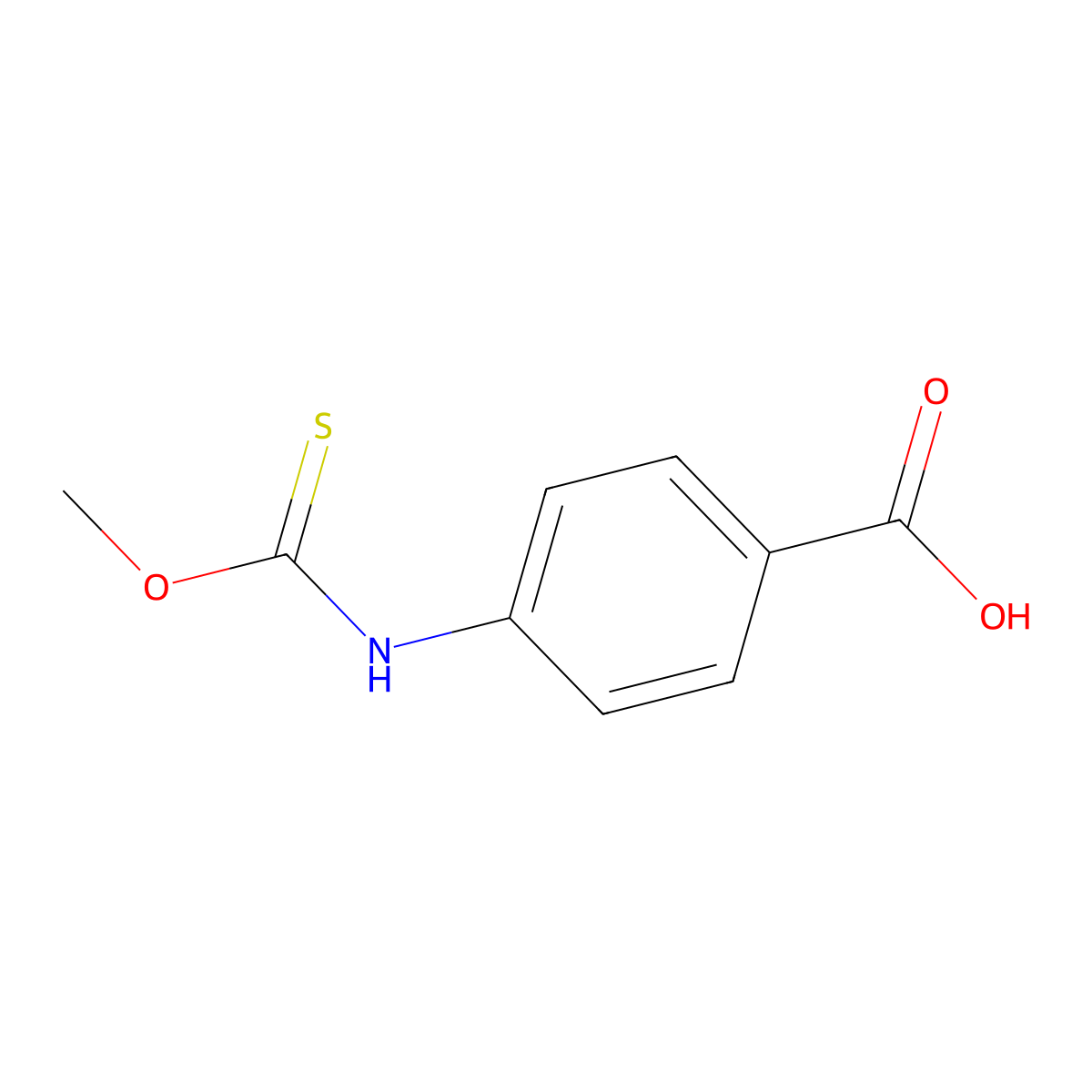 4-[(Methoxycarbothioyl)amino]benzoic acid molecular structure, CAS 1802143-98-1