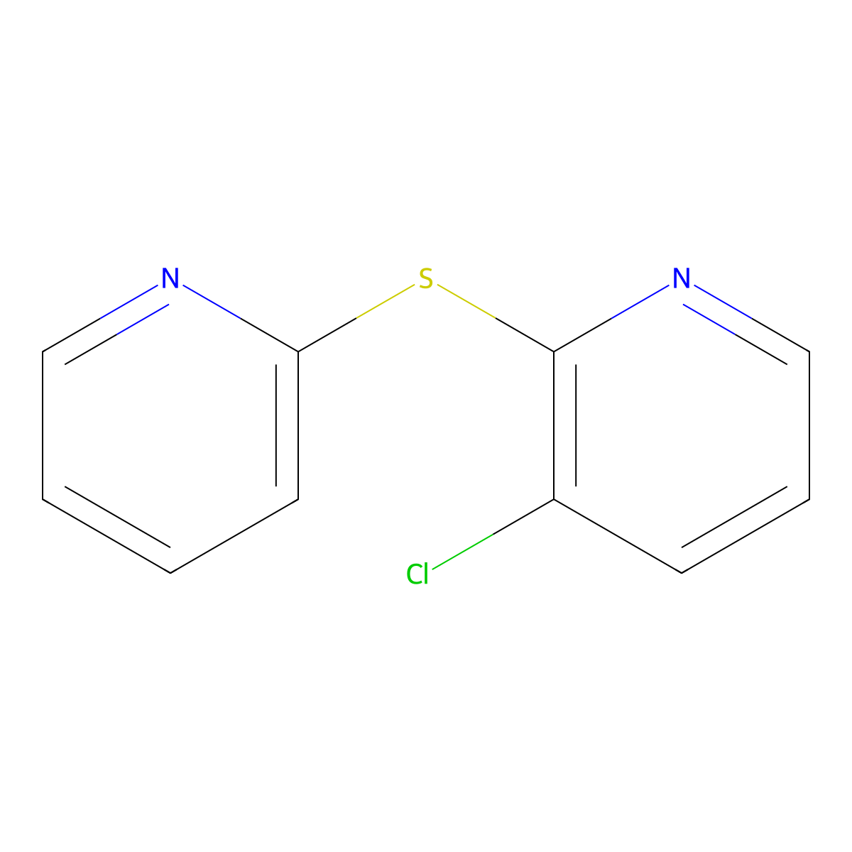 3-Chloro-2-(pyridin-2-ylthio)pyridine molecular structure, CAS 1802144-32-6