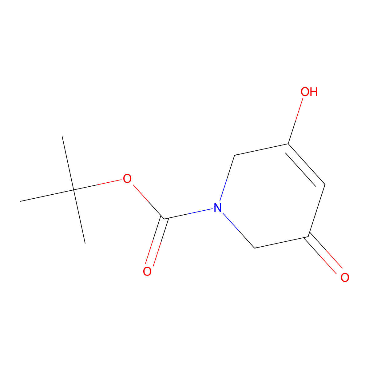 tert-butyl 3-hydroxy-5-oxo-5,6-dihydropyridine-1(2H)-carboxylate molecular structure, CAS 1802180-16-0