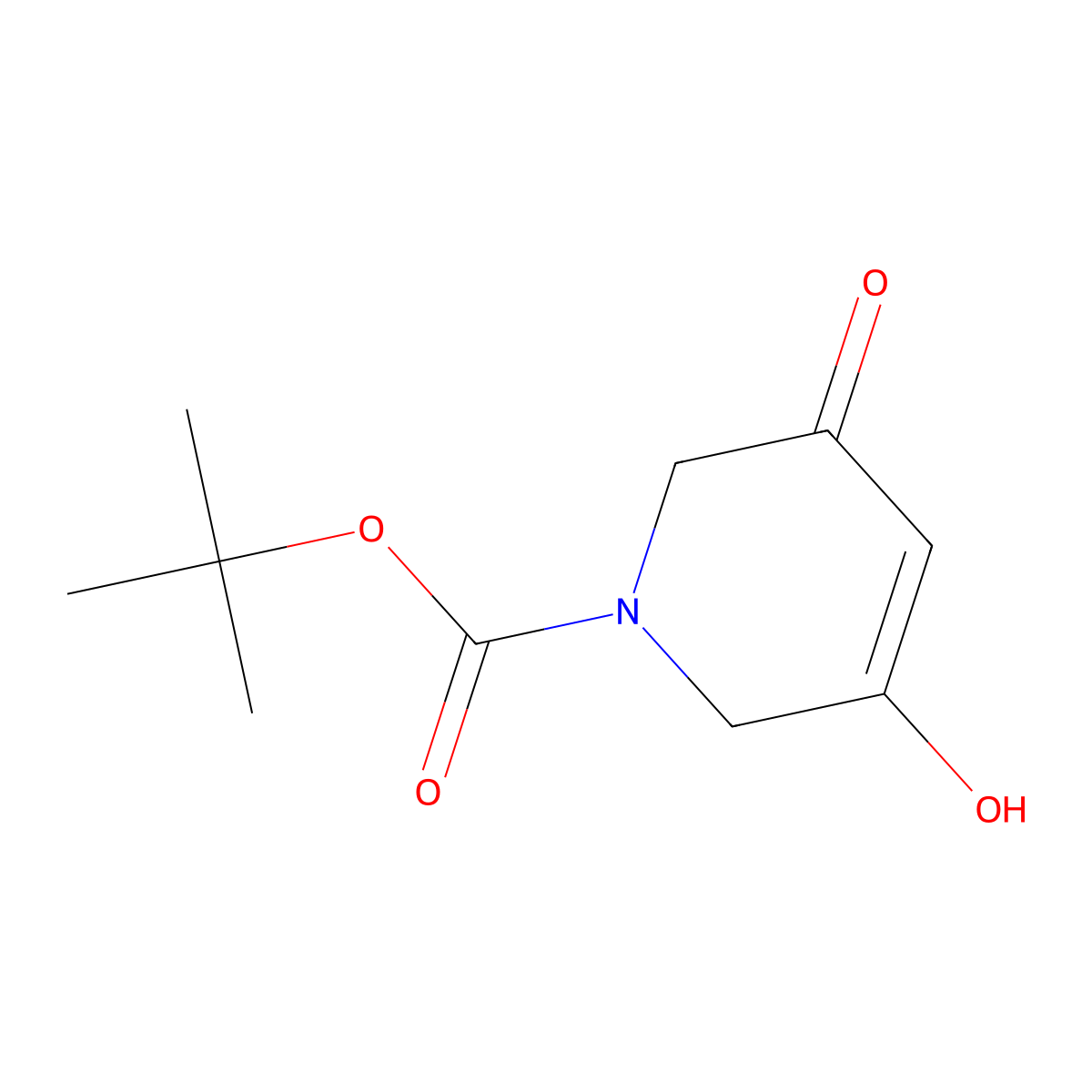 tert-butyl 3-hydroxy-5-oxo-5,6-dihydropyridine-1(2H)-carboxylate molecular structure, CAS 1802180-16-0