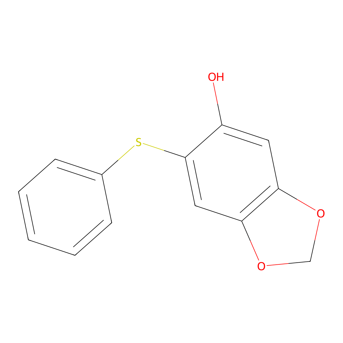 6-(Phenylsulfanyl)-2H-1,3-benzodioxol-5-ol molecular structure, CAS 1802181-21-0