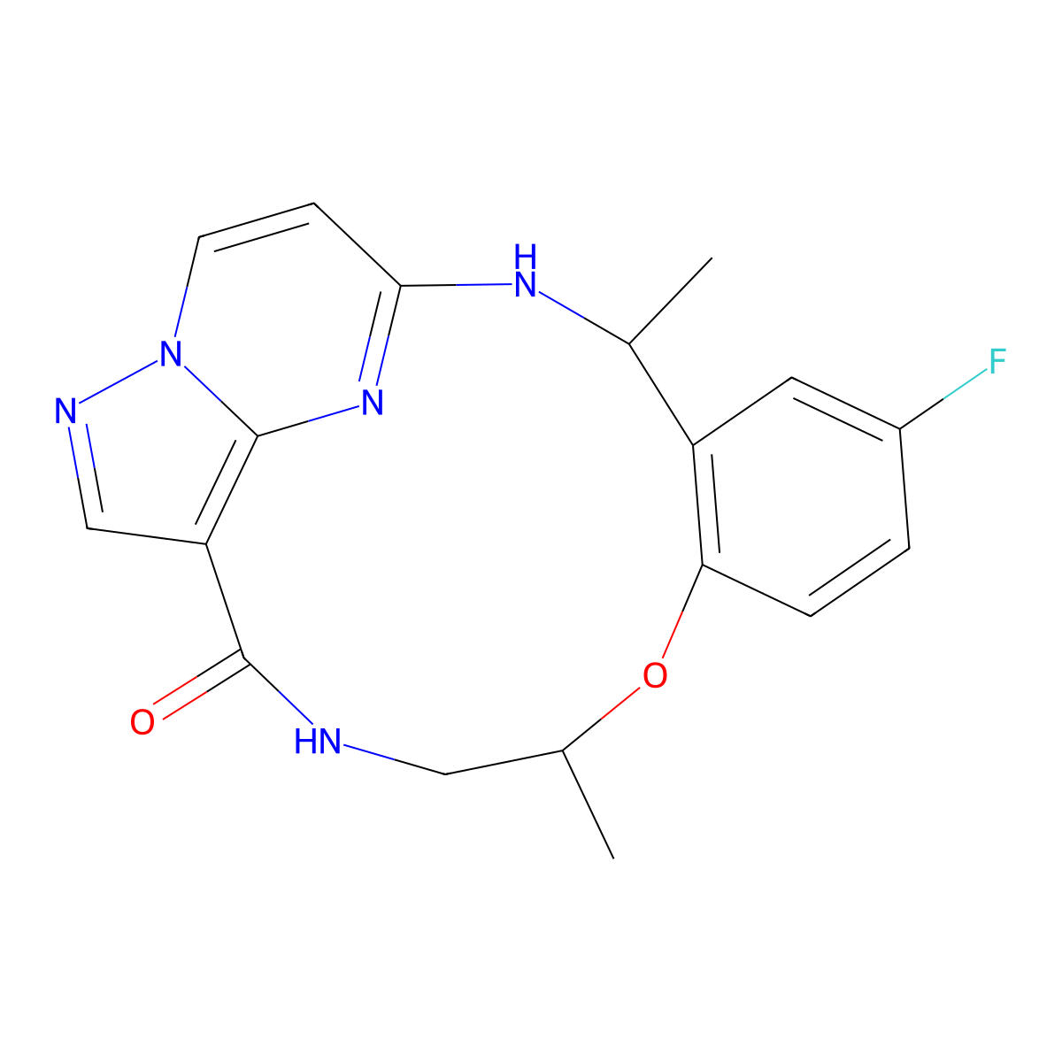 Repotrectinib molecular structure, CAS 1802220-02-5