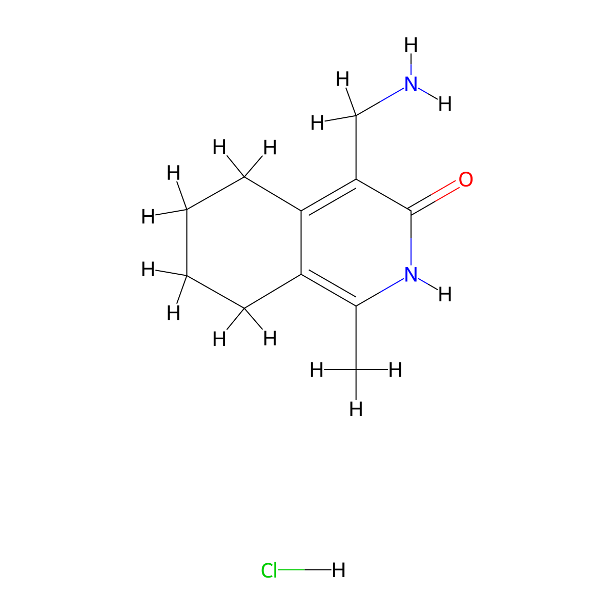 4-(Aminomethyl)-1-methyl-5,6,7,8-tetrahydroisoquinolin-3-ol hydrochloride molecular structure, CAS 1802229-21-5