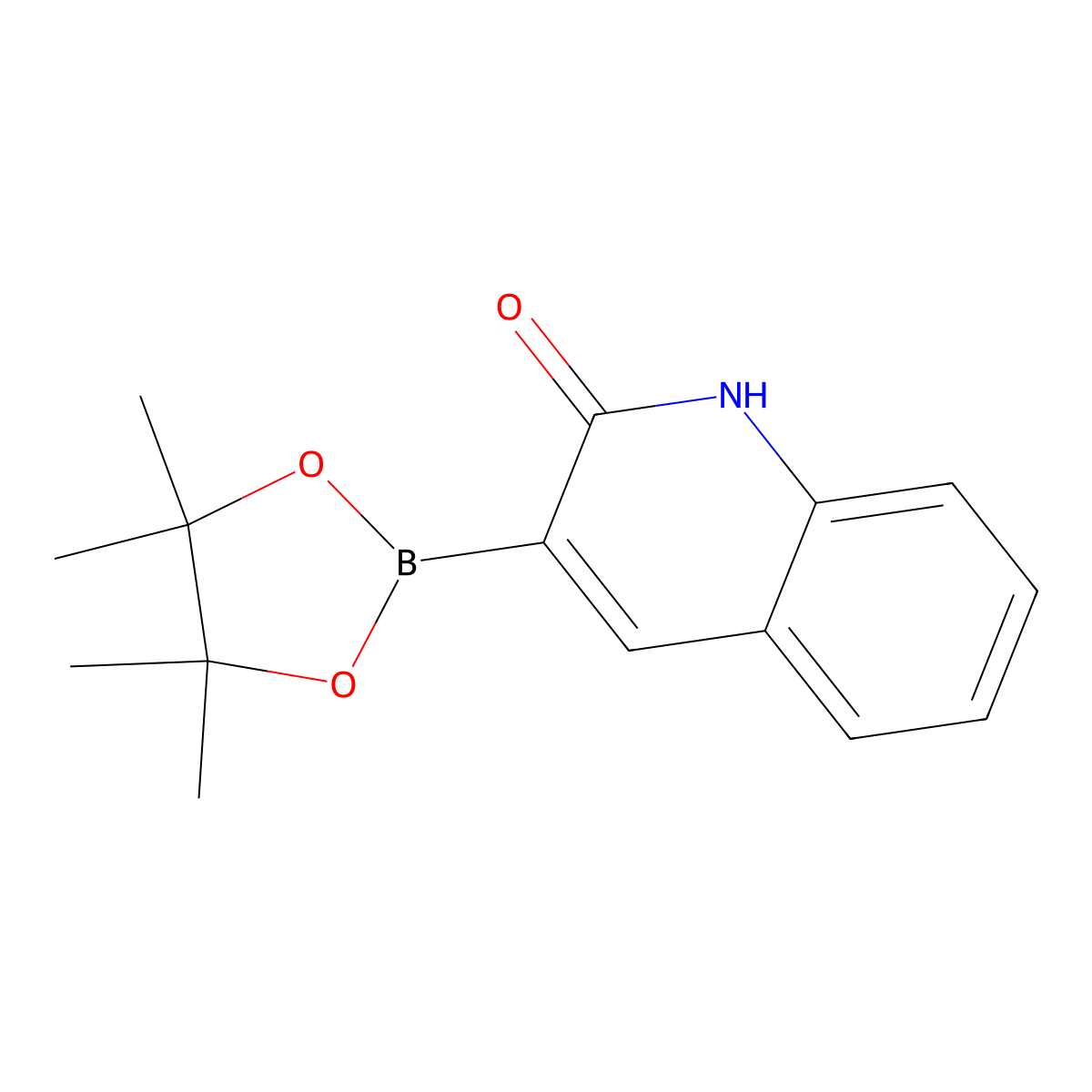 3-(Tetramethyl-1,3,2-dioxaborolan-2-yl)quinolin-2-ol molecular structure, CAS 1802229-83-9