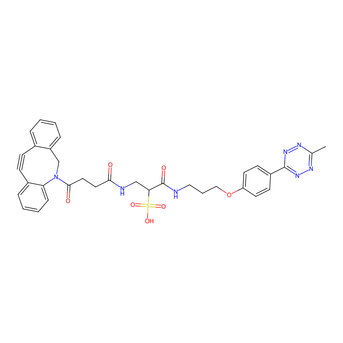 Methyltetrazine-DBCO molecular structure, CAS 1802238-48-7