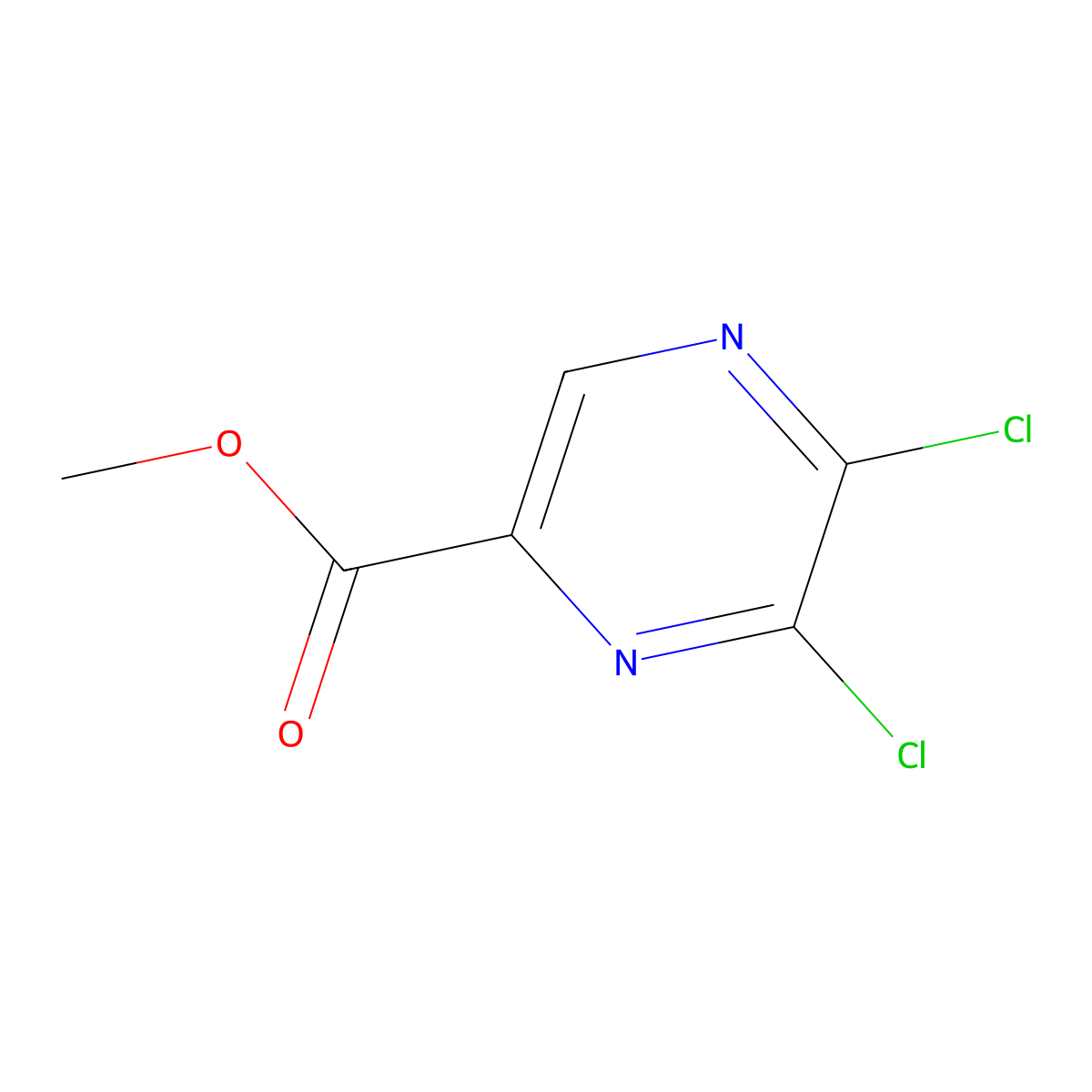 Methyl 5,6-dichloropyrazine-2-carboxylate molecular structure, CAS 1802251-49-5