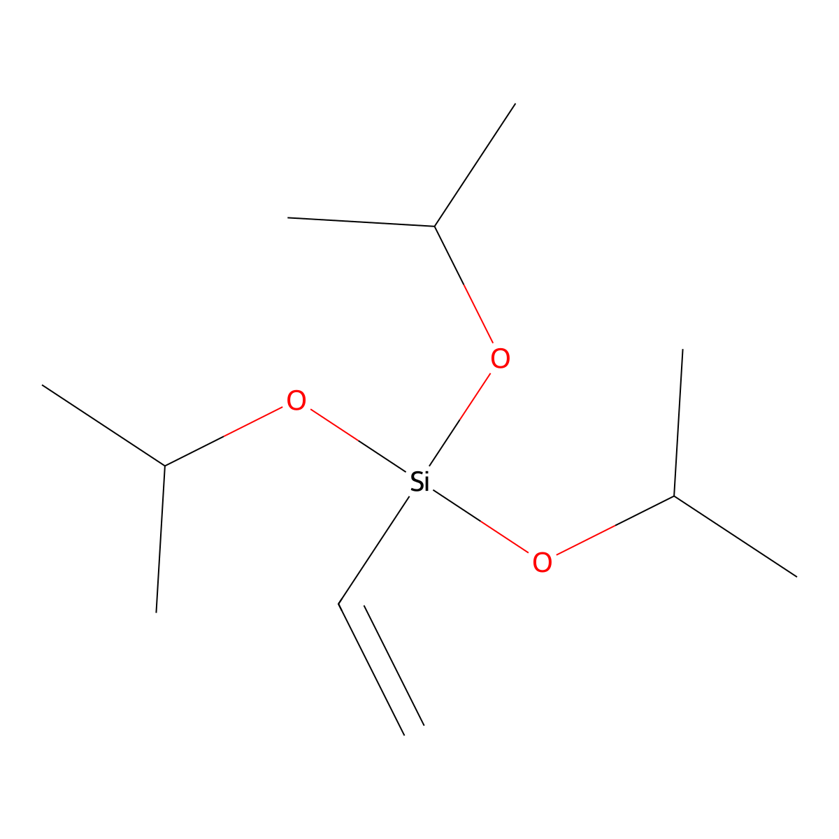 Silane, ethenyltris(1-methylethoxy)- molecular structure, CAS 18023-33-1