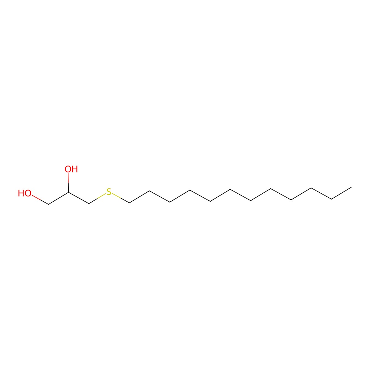 1,2-Propanediol, 3-(dodecylthio)- molecular structure, CAS 18023-86-4