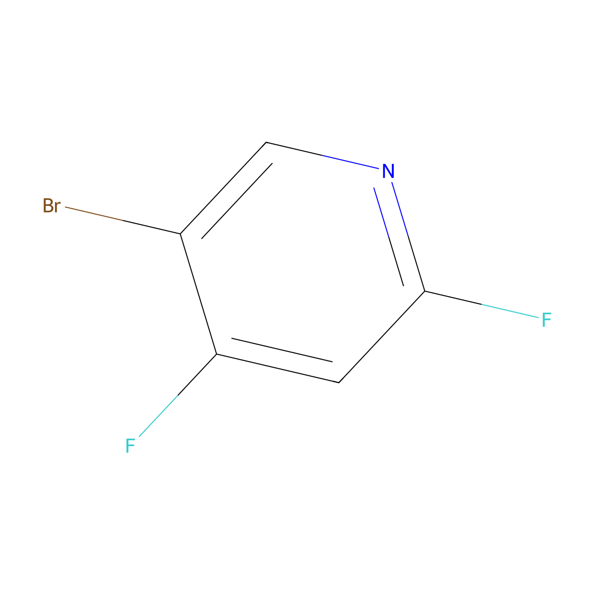5-Bromo-2,4-difluoropyridine molecular structure, CAS 1802338-36-8