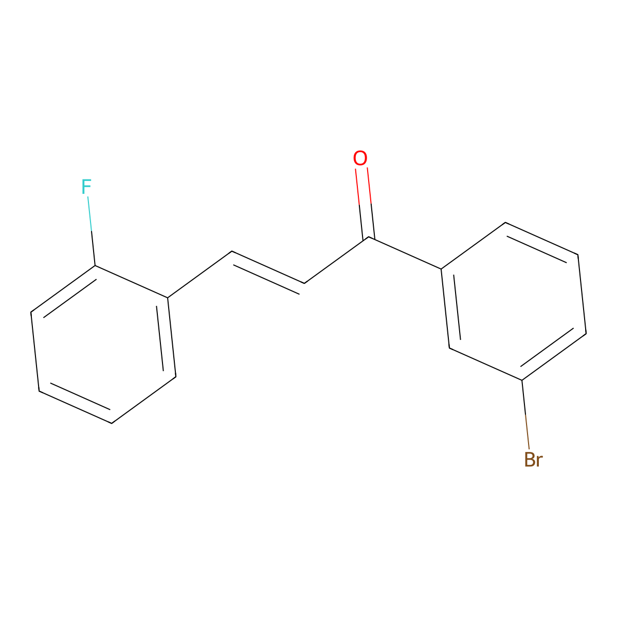 (2E)-1-(3-Bromophenyl)-3-(2-fluorophenyl)prop-2-en-1-one molecular structure, CAS 1802376-97-1